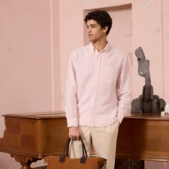 HAST Chemise en lin et coton rose pâle> Classique | Chemises Par Couleurs