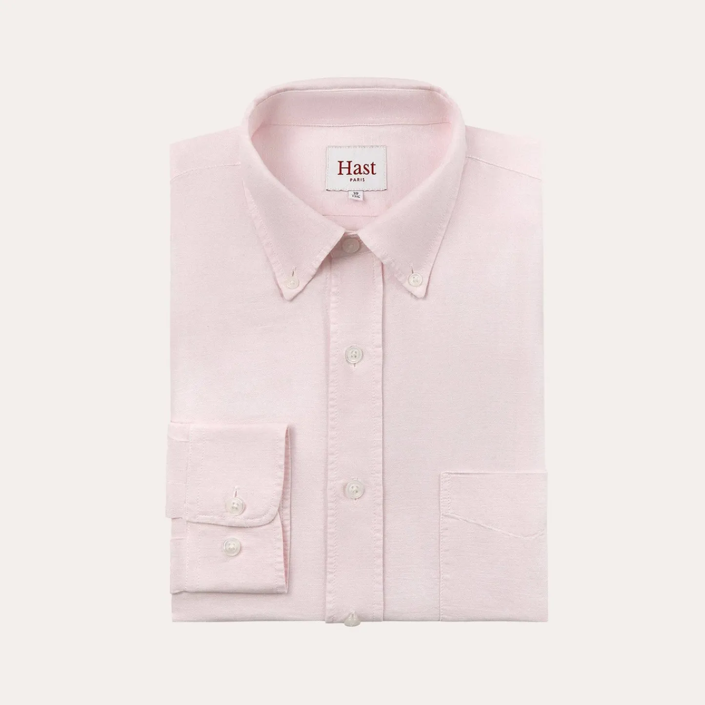 HAST Chemise en lin et coton rose pâle> Classique | Chemises Par Couleurs