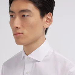 HAST Chemise en oxford double retors blanche à poignets mousquetaires> Classique | Chemises Blanches