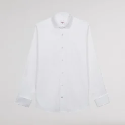 HAST Chemise en oxford double retors blanche à poignets mousquetaires><noscript><img width=