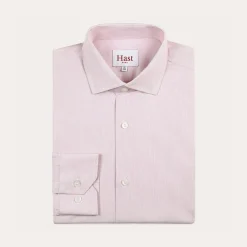 HAST Chemise en popeline à micro-rayures bordeaux><noscript><img width=