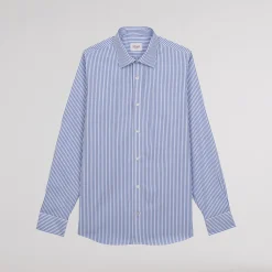HAST Chemise en popeline à rayures bleues et blanches><noscript><img width=