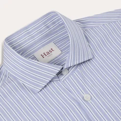 HAST Chemise en popeline à rayures bleues><noscript><img width=