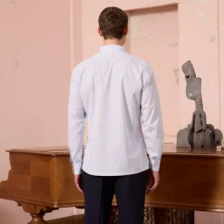 HAST Chemise en popeline bleue à rayures><noscript><img width=