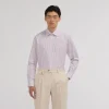 HAST Chemise en popeline double retors à rayures blanches et rouges> Classique | Chemises Formelles
