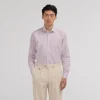 HAST Chemise en popeline double retors à fines rayures s> Classique | Chemises Formelles