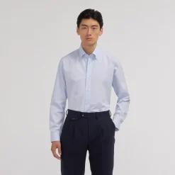 HAST Chemise en popeline double retors bleu ciel> Classique | Chemises Bleues