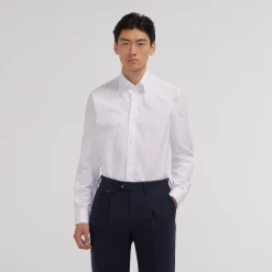 HAST Chemise en popeline double retors blanche> Classique | Chemises Blanches