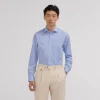 HAST Chemise en popeline double retors vichy e> Classique | Chemises Bleues