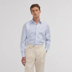 HAST Chemise en popeline double retors> Classique | Chemises Bleues