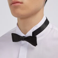 HAST Chemise en popeline double retors blanche à poignets mousquetaires> Classique | Chemises Blanches