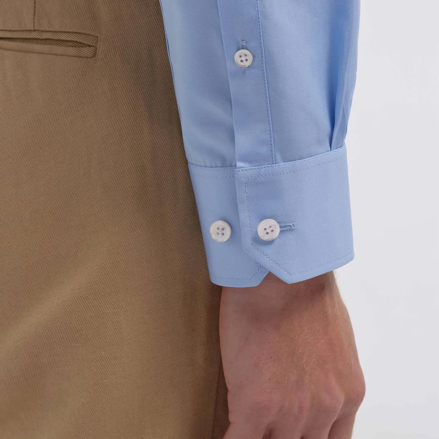 HAST Chemise en popeline double retors e> Classique | Chemises Bleues