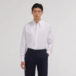 HAST Chemise en popeline double retors blanche><noscript><img width=