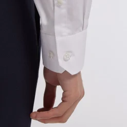 HAST Chemise en popeline double retors blanche><noscript><img width=