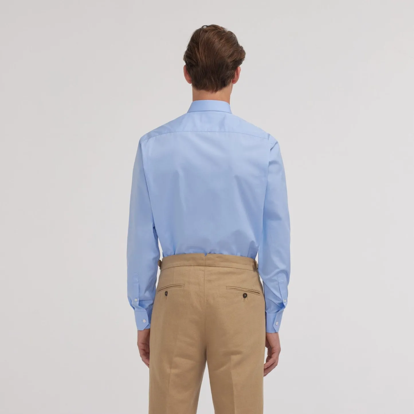 HAST Chemise en popeline double retors e> Classique | Chemises Bleues