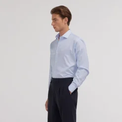 HAST Chemise en popeline double retors à petites rayures><noscript><img width=