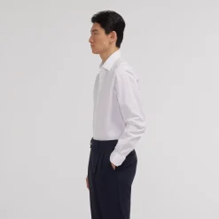 HAST Chemise en popeline double retors blanche><noscript><img width=