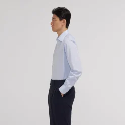 HAST Chemise en popeline double retors ciel><noscript><img width=