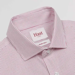 HAST Chemise en popeline double retors à fines rayures s><noscript><img width=