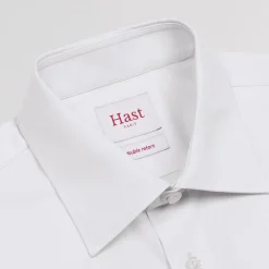 HAST Chemise en popeline double retors blanche><noscript><img width=