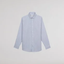 HAST Chemise en popeline double retors à fines rayures es><noscript><img width=