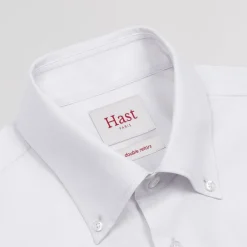 HAST Chemise en popeline double retors blanche><noscript><img width=