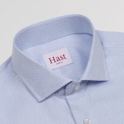 HAST Chemise en royal oxford pied de puce bleue><noscript><img width=