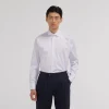 HAST Chemise en twill double retors à fines rayures es> Classique | Chemises Bleues