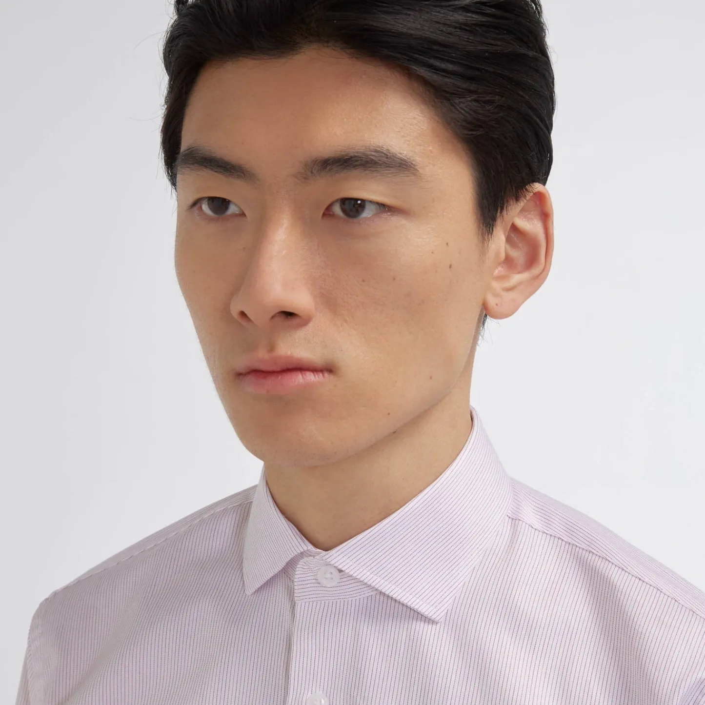 HAST Chemise en twill double retors à fines rayures s> Classique | Chemises Formelles