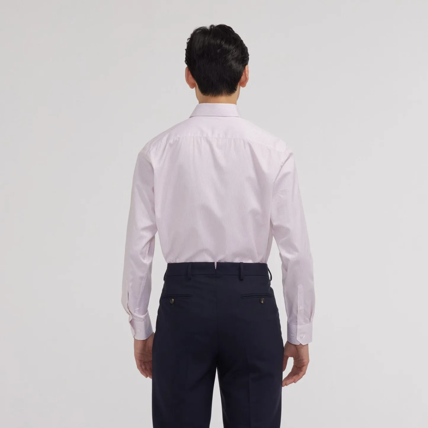 HAST Chemise en twill double retors à fines rayures s> Classique | Chemises Formelles