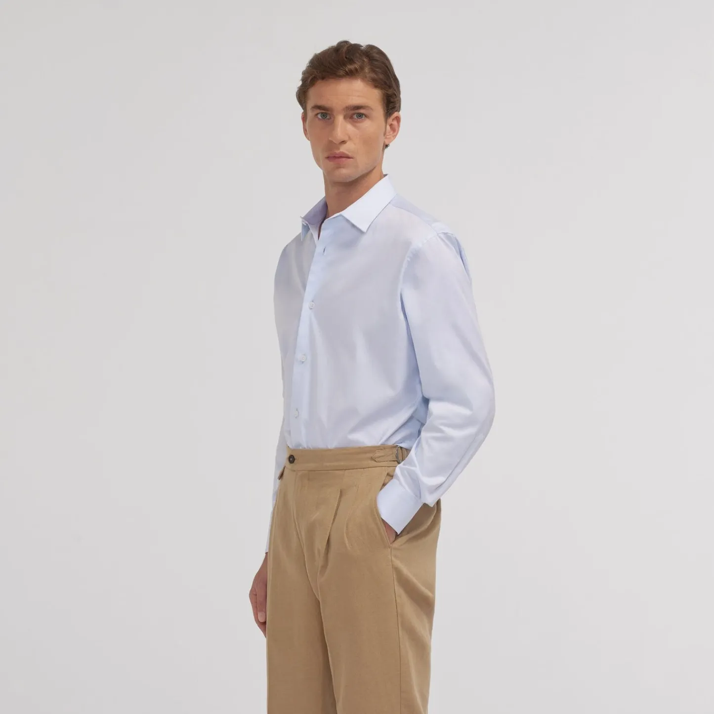 HAST Chemise en twill double retors> Classique | Chemises Bleues