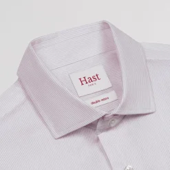 HAST Chemise en twill double retors à fines rayures s><noscript><img width=