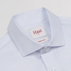 HAST Chemise en twill double retors à fines rayures es><noscript><img width=