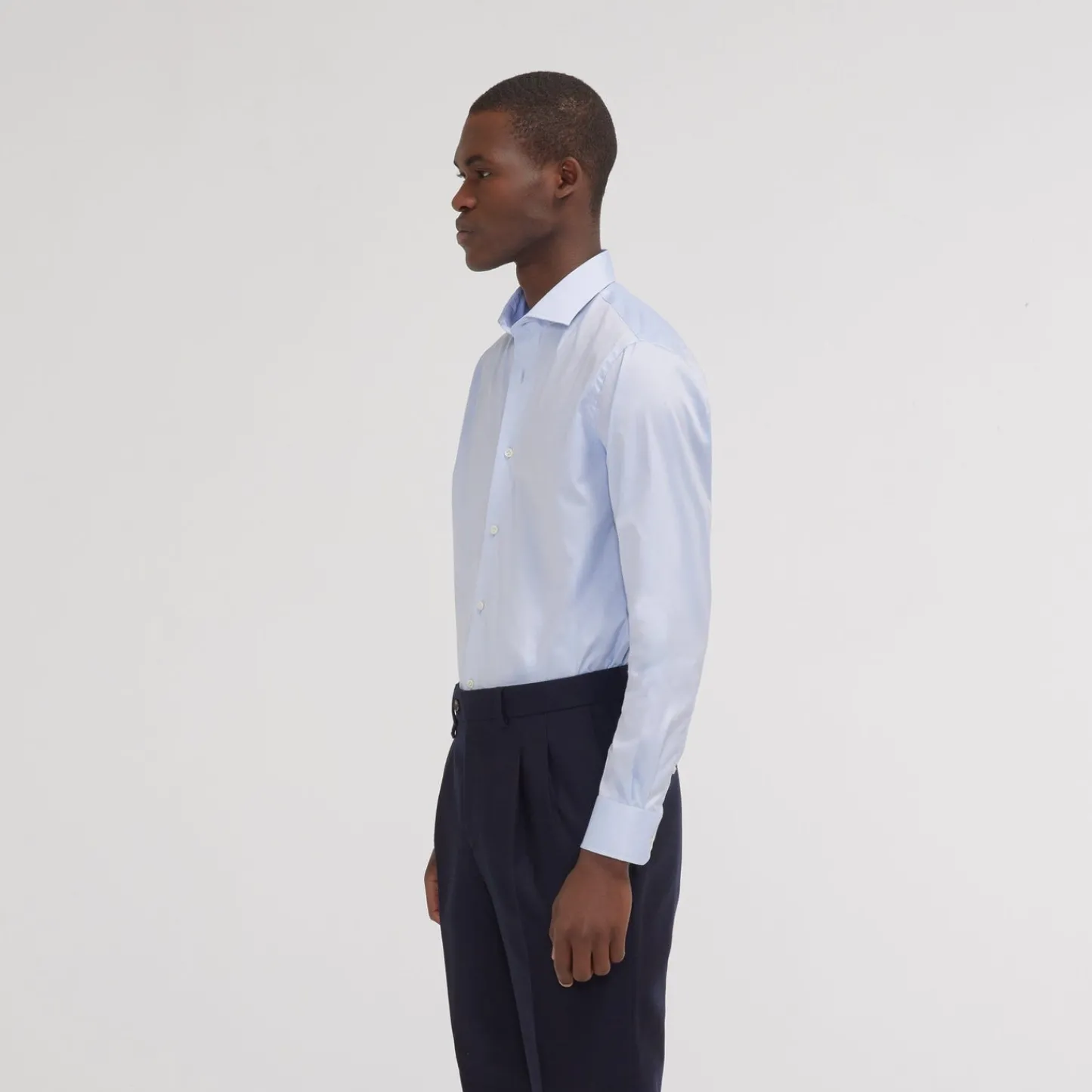 HAST Chemise premium cintrée en pinpoint double retors e> Cintrée | Chemises Bleues