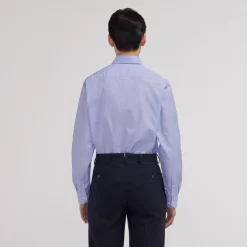 HAST Chemise premium en fil à fil double retors bleue><noscript><img width=