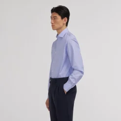 HAST Chemise premium en fil à fil double retors bleue><noscript><img width=
