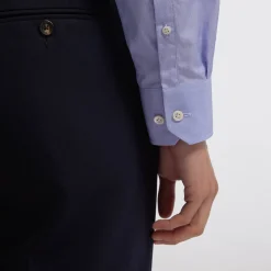 HAST Chemise premium en fil à fil double retors bleue><noscript><img width=