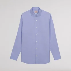 HAST Chemise premium en fil à fil double retors bleue><noscript><img width=