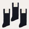 HAST Pack de trois chaussettes marine en laine mérinos> Chaussettes