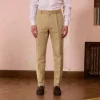 HAST Pantalon à pince en coton et lin beige> Pantalons