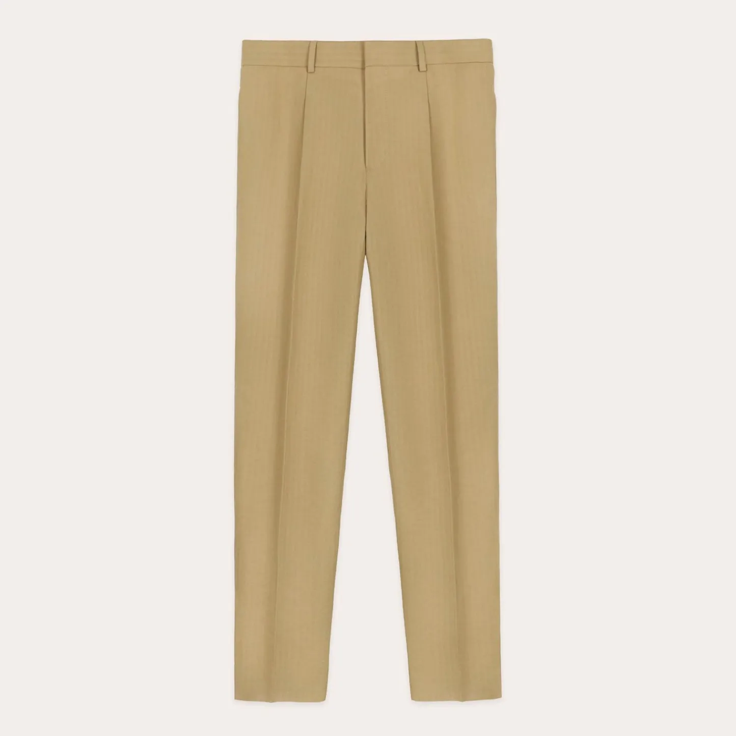 HAST Pantalon à pince en coton et lin beige> Pantalons