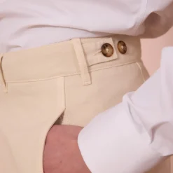 HAST Pantalon large en coton écru><noscript><img width=