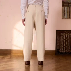 HAST Pantalon large en coton écru><noscript><img width=