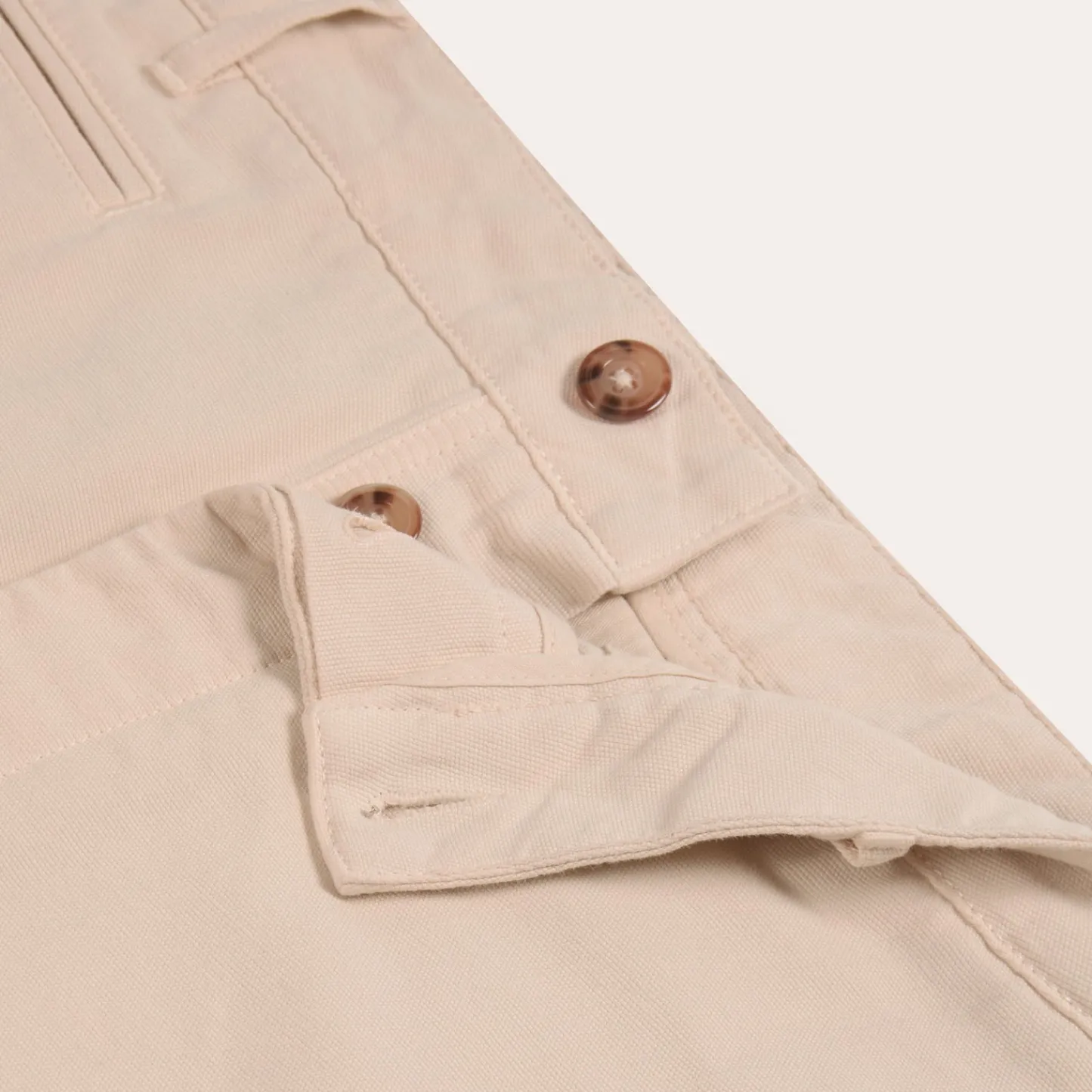 HAST Pantalon large en coton écru> Pantalons