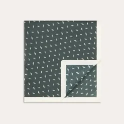 HAST Pochette en soie verte à motifs> Pochettes