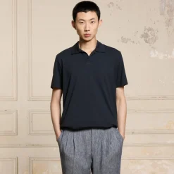 HAST Polo en coton Supima marine><noscript><img width=