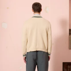 HAST Pull cricket en coton écru><noscript><img width=