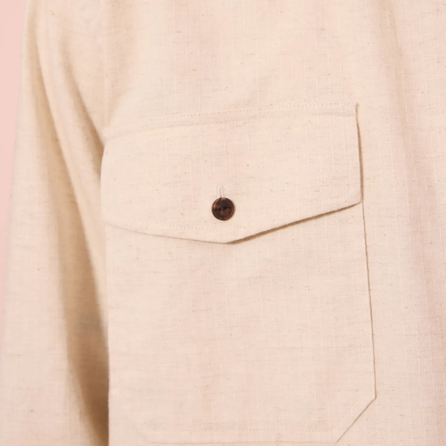 HAST Surchemise en ripstop beige> Surchemises | Chemises Casual
