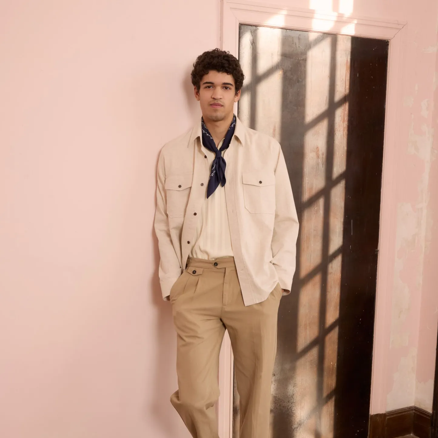 HAST Surchemise en ripstop beige> Surchemises | Chemises Casual