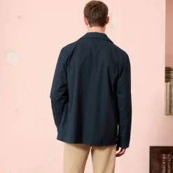 HAST Veste de travail croisée en coton marine><noscript><img width=